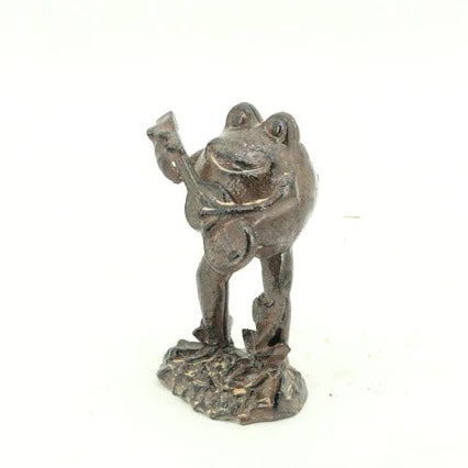 Magnesium Frog Playing Guitar Statue