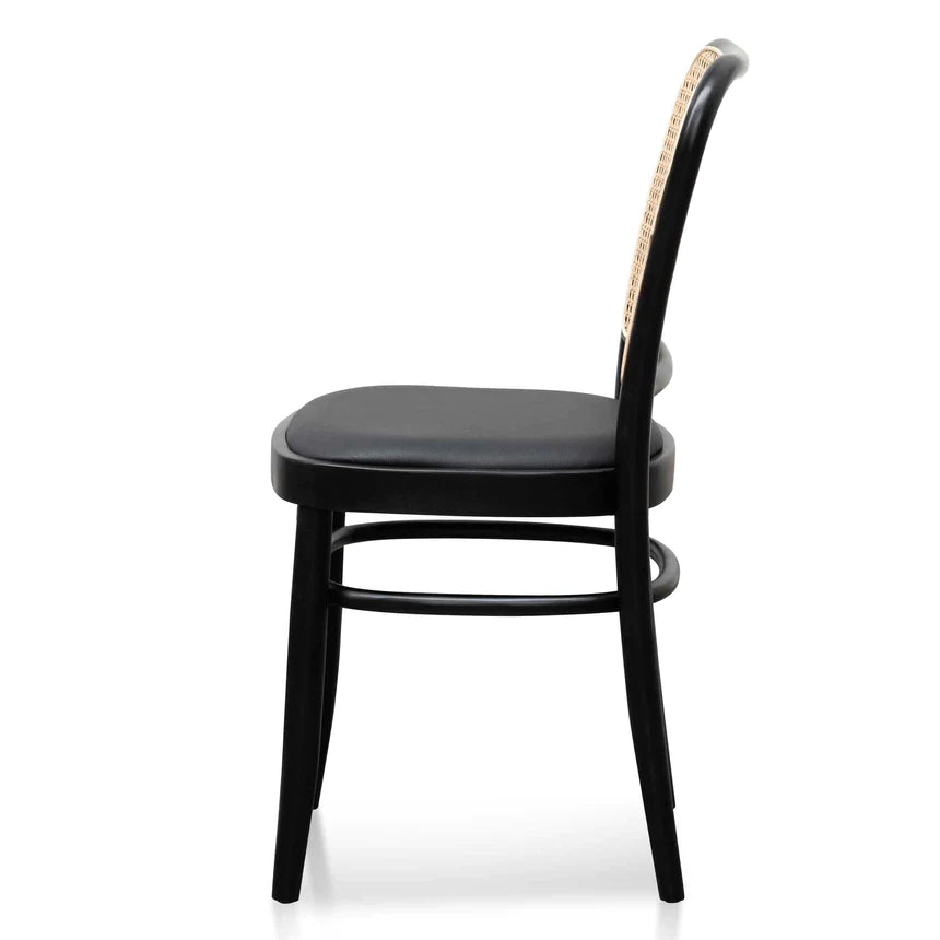 Mahogany Majesty Dining Chair - Black