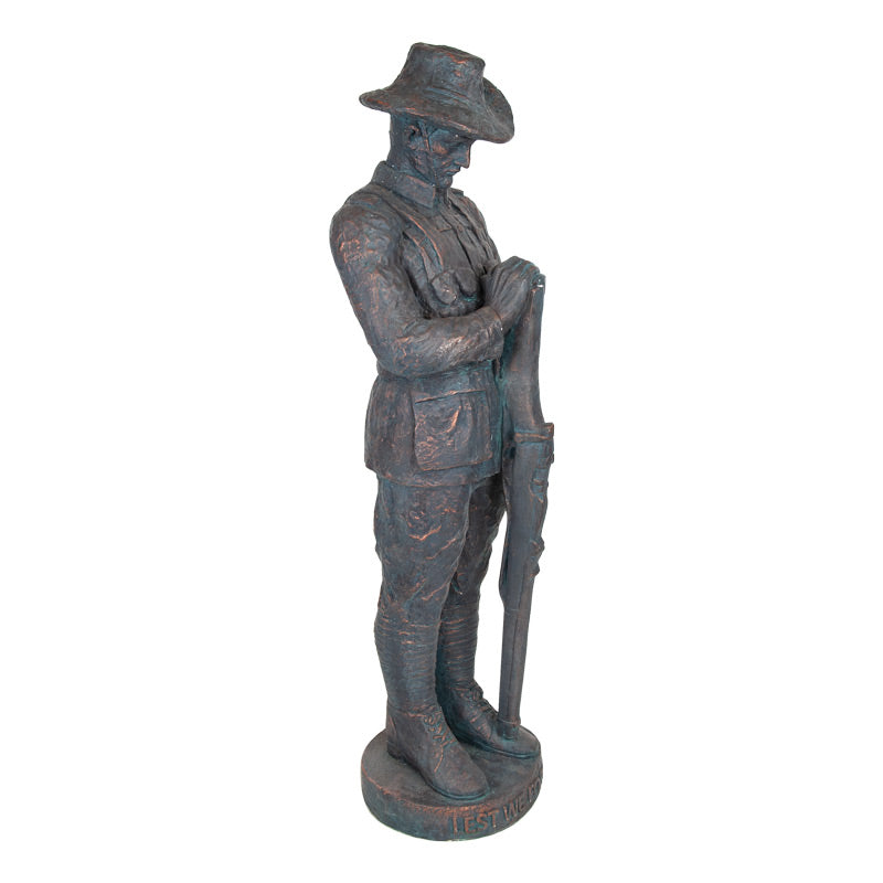 Majestic Anzac Statue Fiber Clay Garden Decor - 105cms