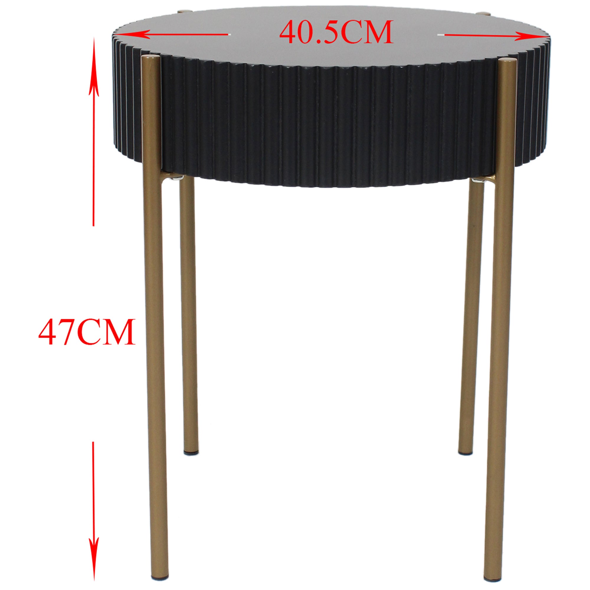 Majestic Eclipse Ribbed Side Table 40cms