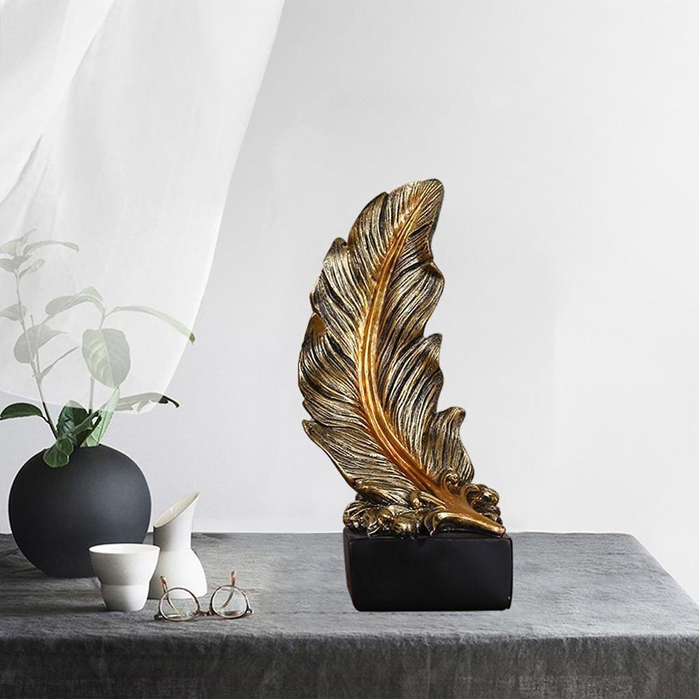 Majestic Feather Home Decor Accent - Gold