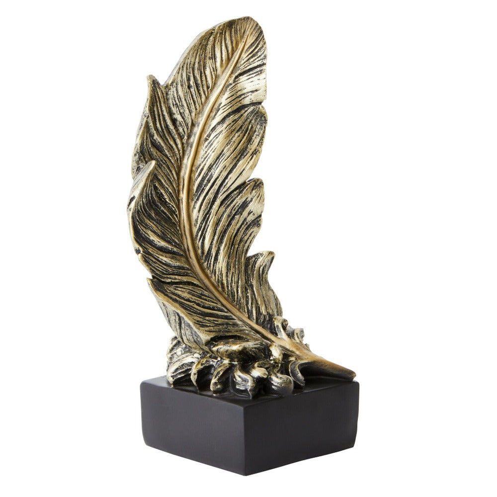 Majestic Feather Home Decor Accent - Gold