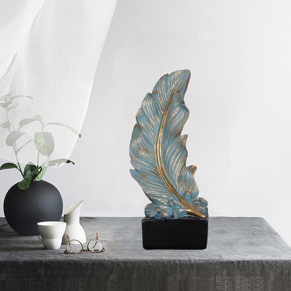 Majestic Feather Home Decor Accent - Blue