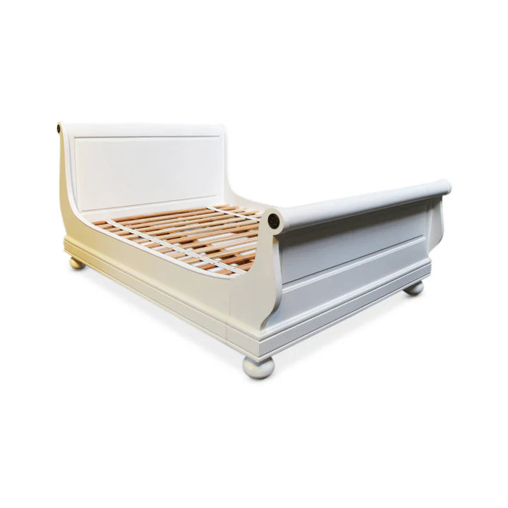 Majestic Sleigh Bed King Size - White