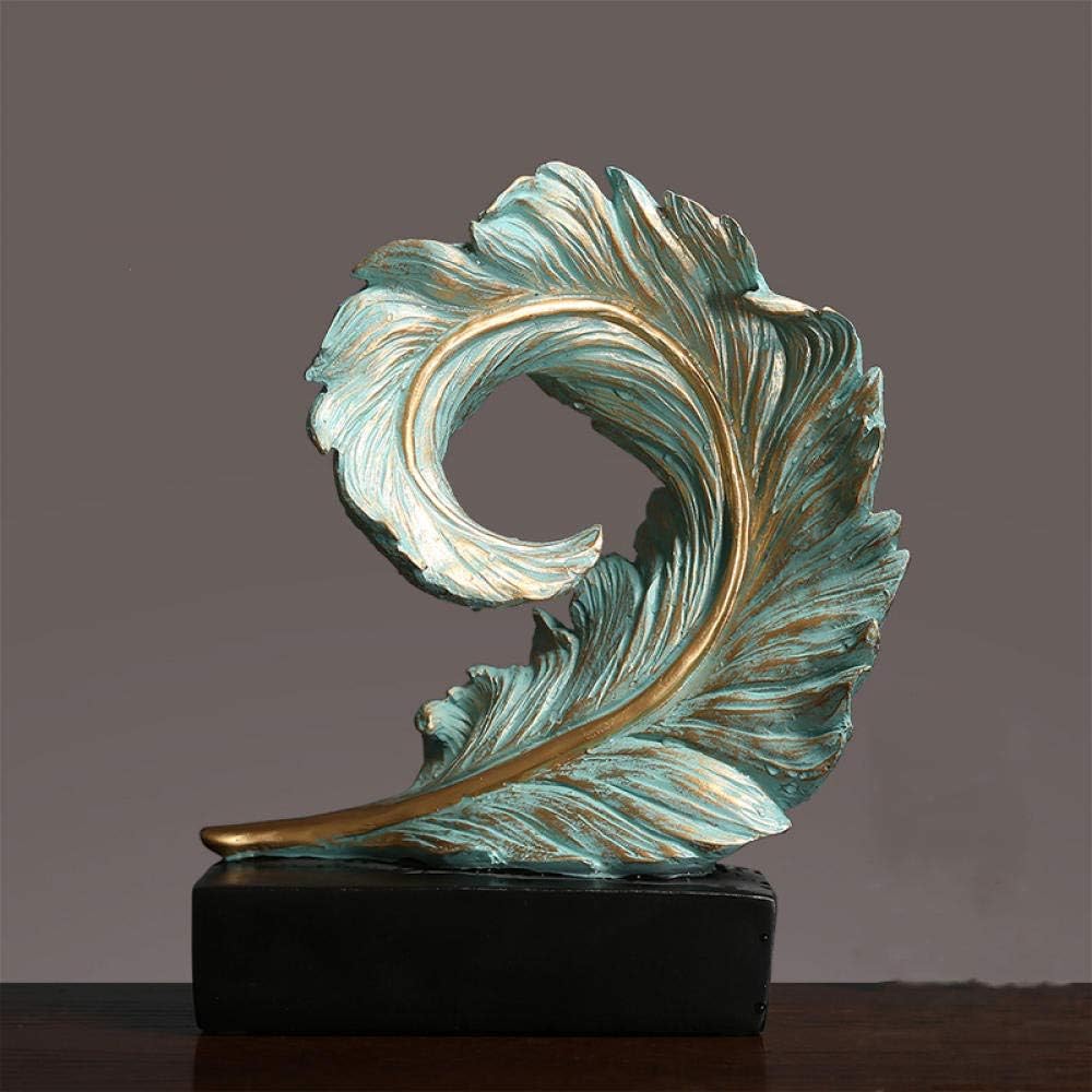 Majestic Spiraled Feather Home Decor Accent - Blue