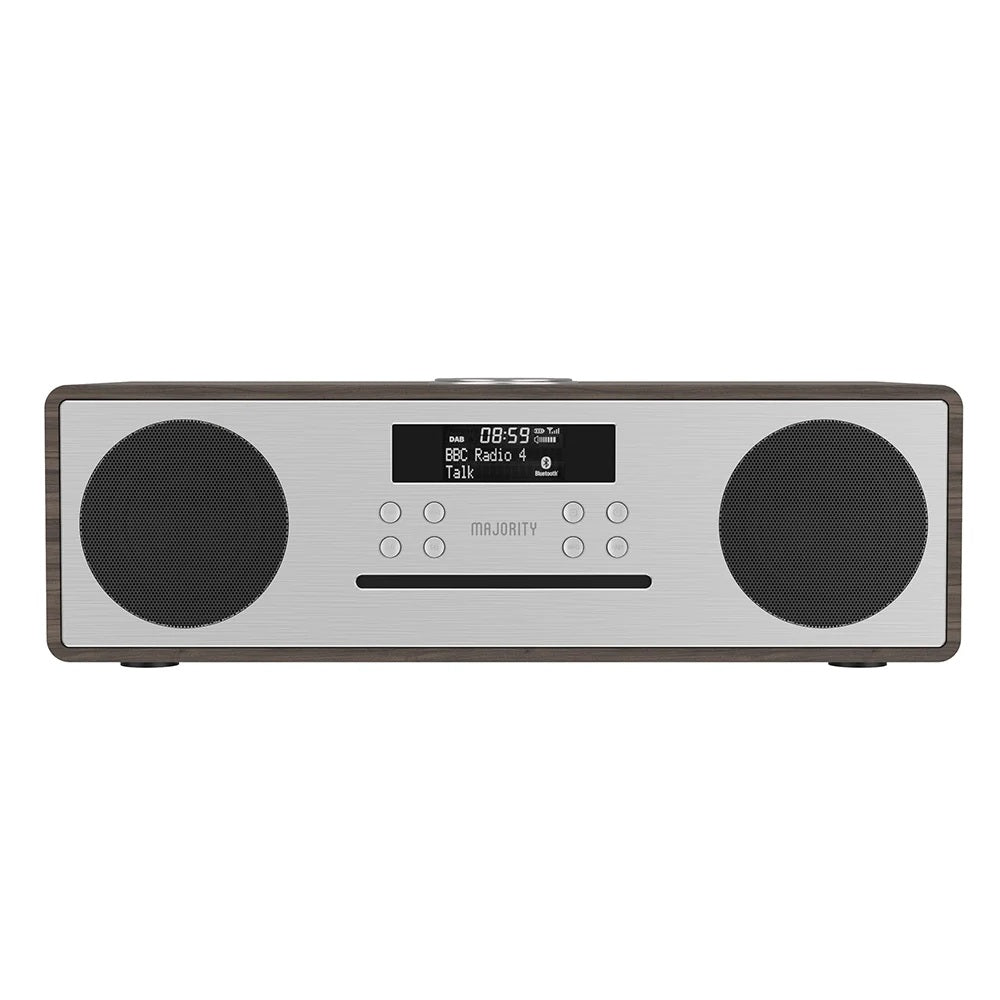 Majority Oakington: Bluetooth, DAB Radio, and CD Player - Walnut