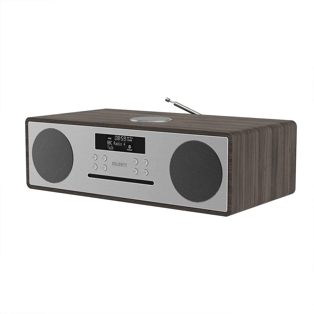 Majority Oakington: Bluetooth, DAB Radio, and CD Player - Walnut