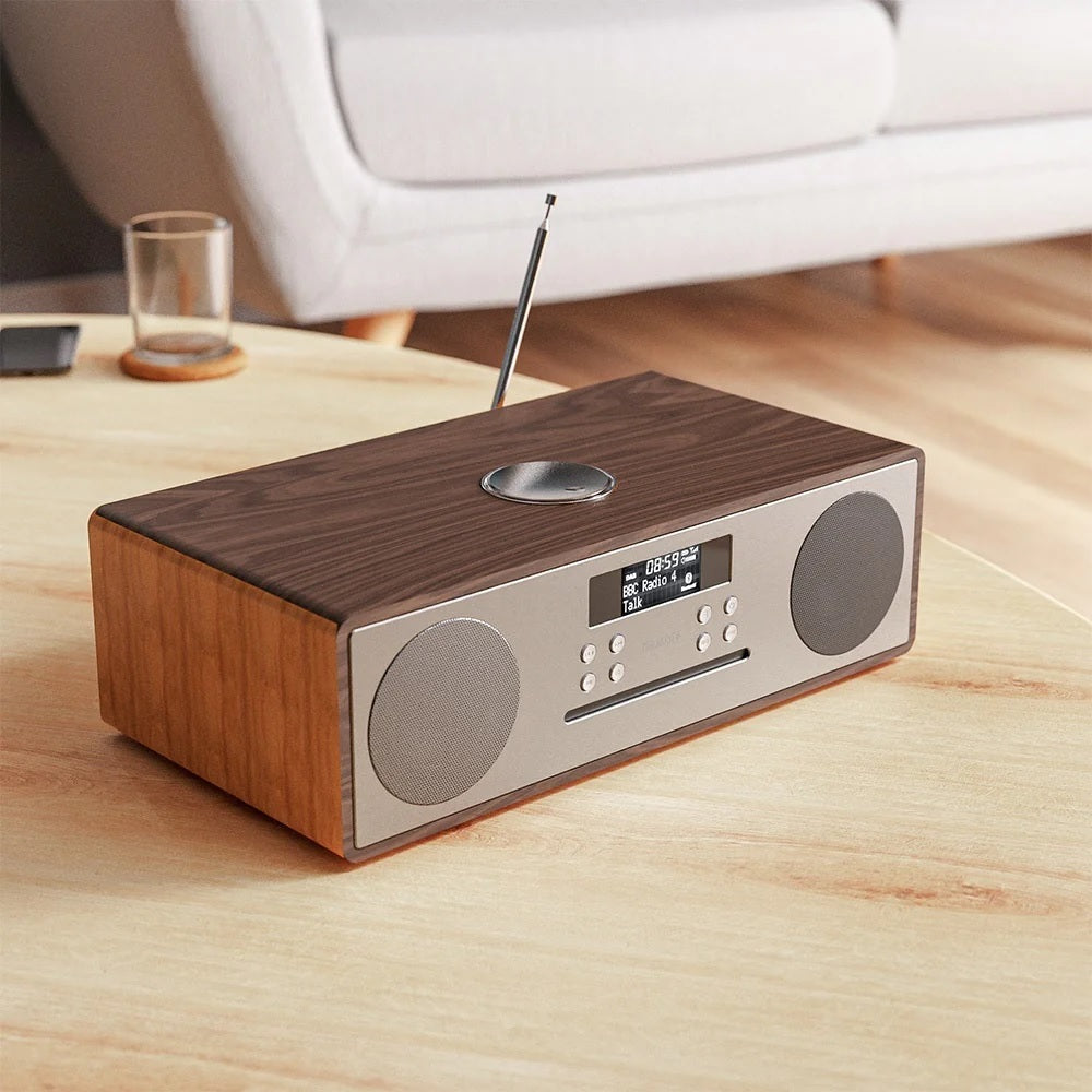 Majority Oakington: Bluetooth, DAB Radio, and CD Player - Walnut