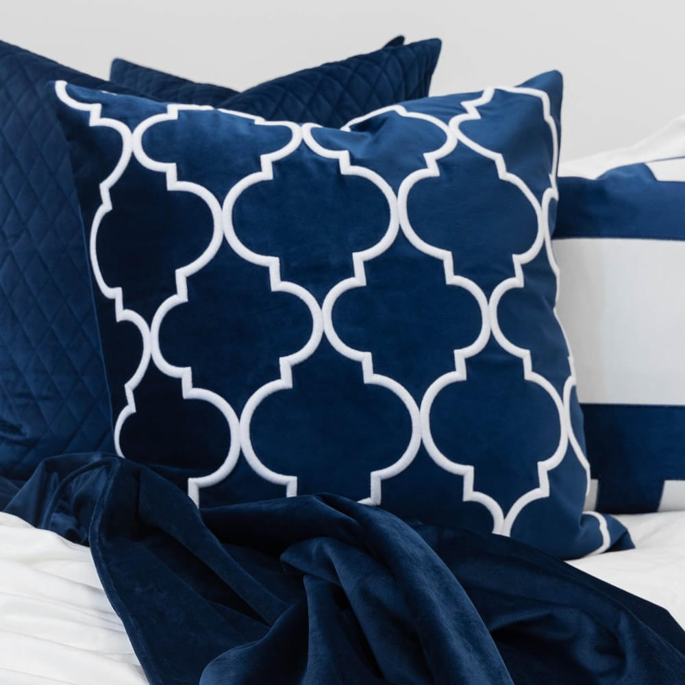 Malibu Velvet 55x55cm Cushion Cover - Navy