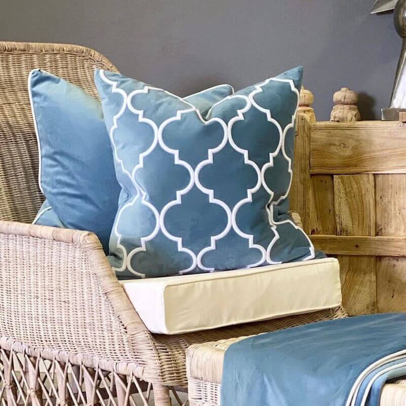 Malibu Velvet 55x55cm Cushion Cover - Ocean