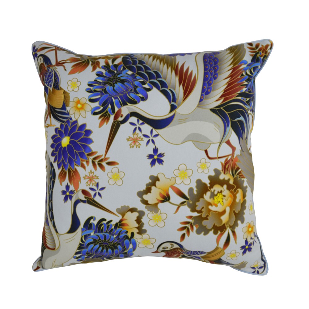 Mandarin Style Cushion With Recycled Fill 45 X 45cms