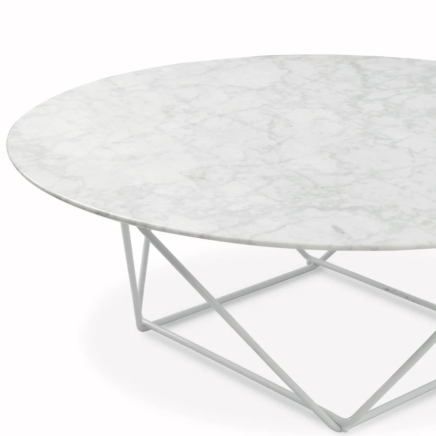 Marble-Adorned Coffee Table 100cms