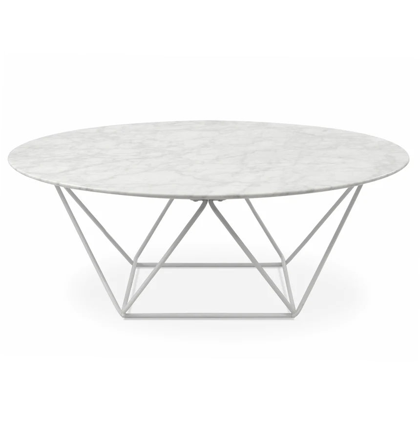 Marble-Adorned Coffee Table 100cms