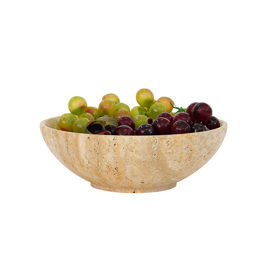 Marble High-Quality Round Fruit Bowl - 15cms