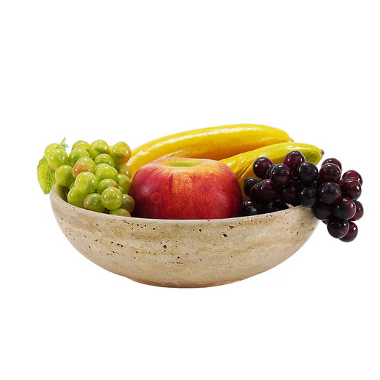 Marble High-Quality Round Fruit Bowl - 20cms