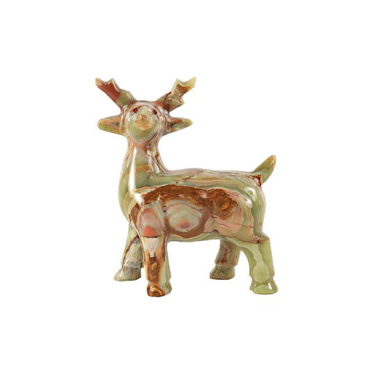 Marble Sculpture Deer Figurine - 15cm - Available in 3 Colors