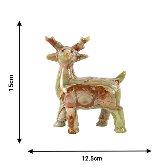 Marble Sculpture Deer Figurine - 15cm - Available in 3 Colors