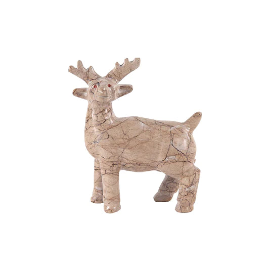 Marble Sculpture Deer Figurine - 15cm - Available in 3 Colors