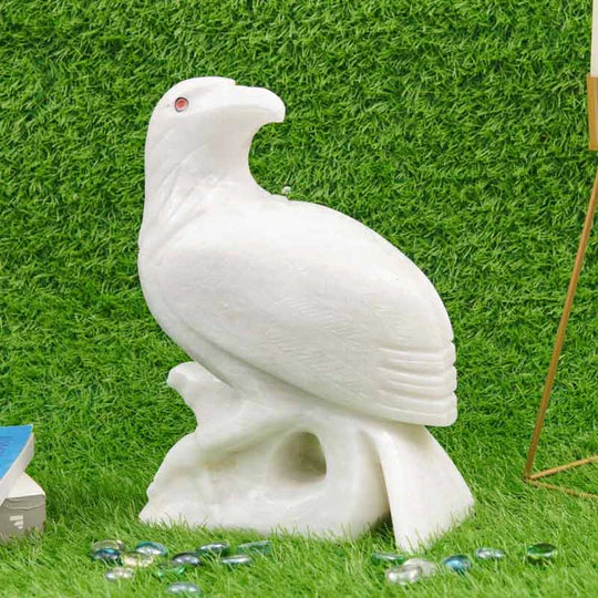 Marble Sculpture Eagle Figurine 25cm