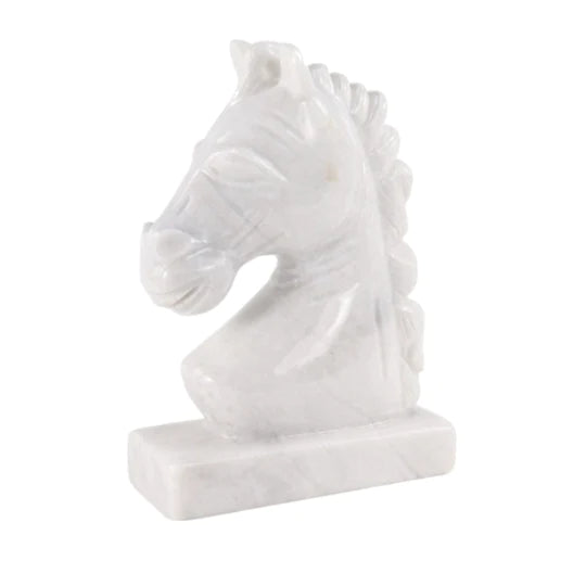 Marble Sculpture Horse Figurine 25cm