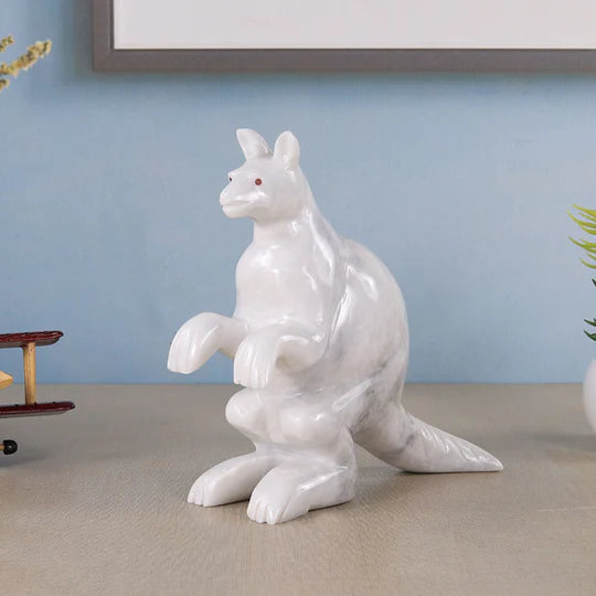 Marble Sculpture Kangaroo Figurine 20cm - Available in 2 Colors