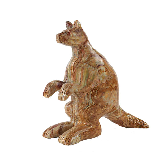 Marble Sculpture Kangaroo Figurine 20cm - Available in 2 Colors