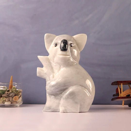 Marble Sculpture Koala Figurine 20cm - Available in 2 Colors