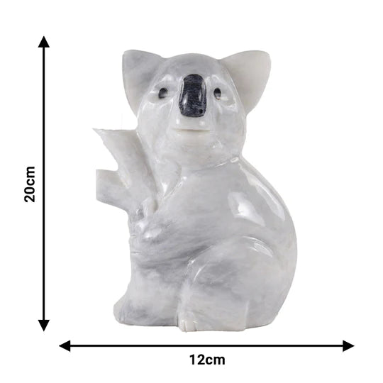 Marble Sculpture Koala Figurine 20cm - Available in 2 Colors