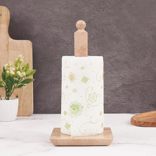 Marble Square Paper Towel Holder - Brown