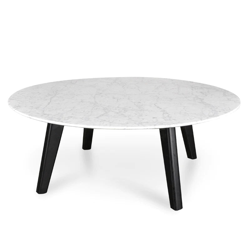 Marble Top Wood Coffee Table 100cms