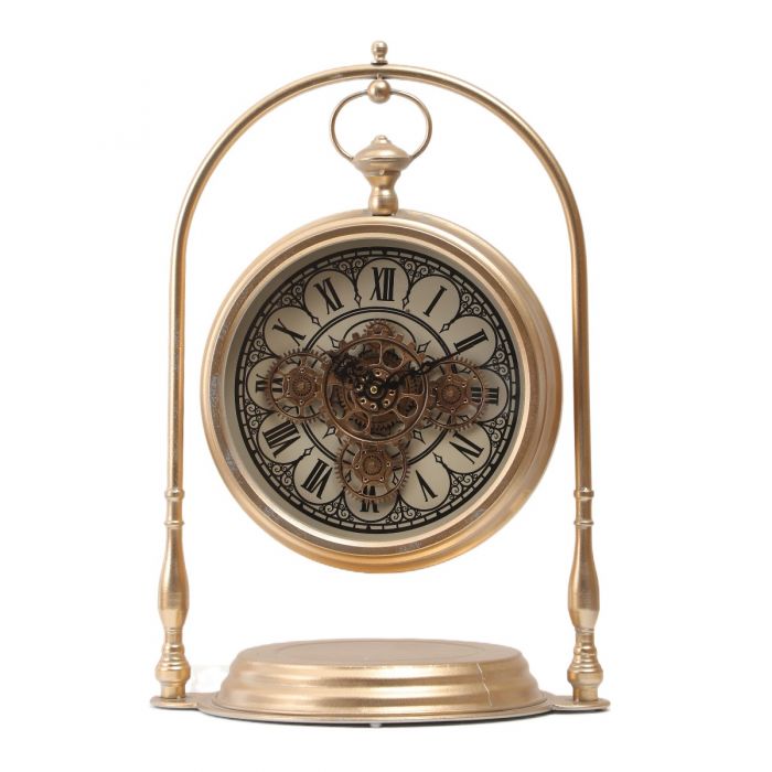 Marrakesh Arch Exposed Gear Movement Table Clock - 67cms