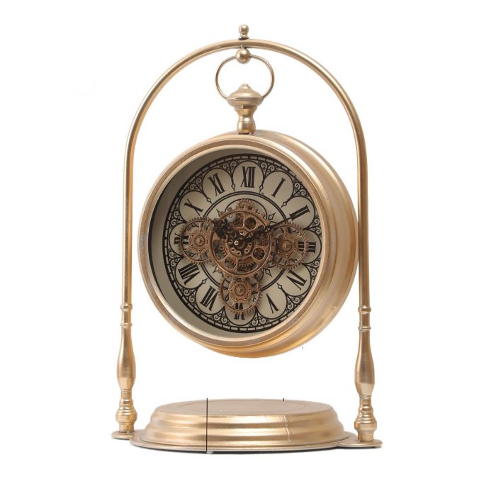 Marrakesh Arch Exposed Gear Movement Table Clock - 67cms