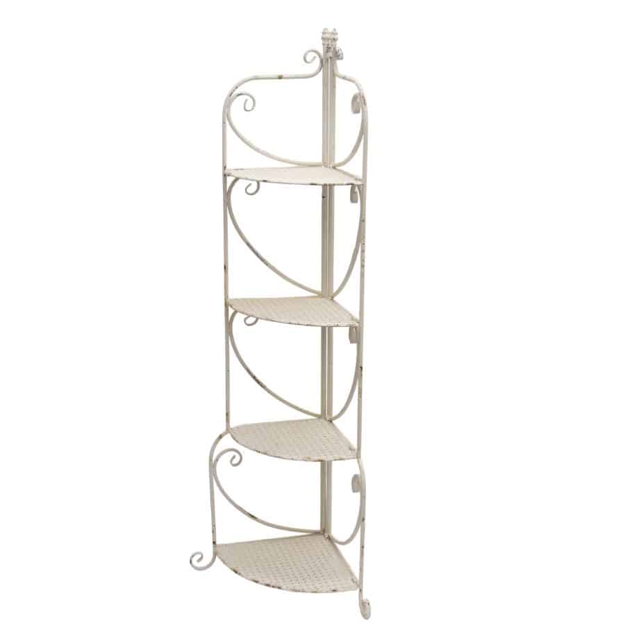 Martinique Aged 4-Shelf Corner Unit / Plant Stand