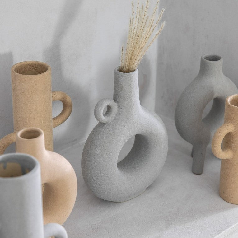 Matt Ceramic Vase with Texture (Available in 2 Colors)