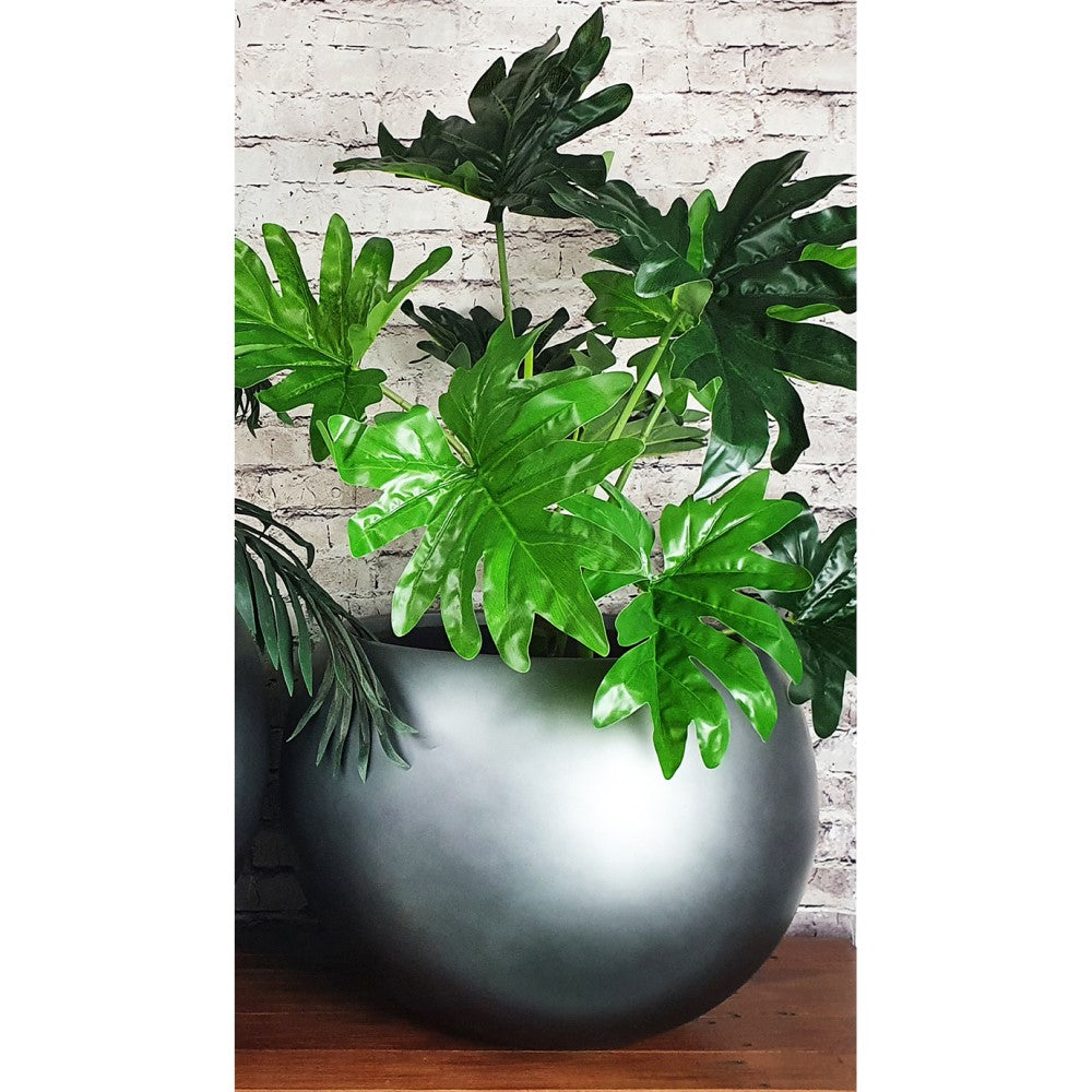 Matt Round Majesty Plant Pot - Grey