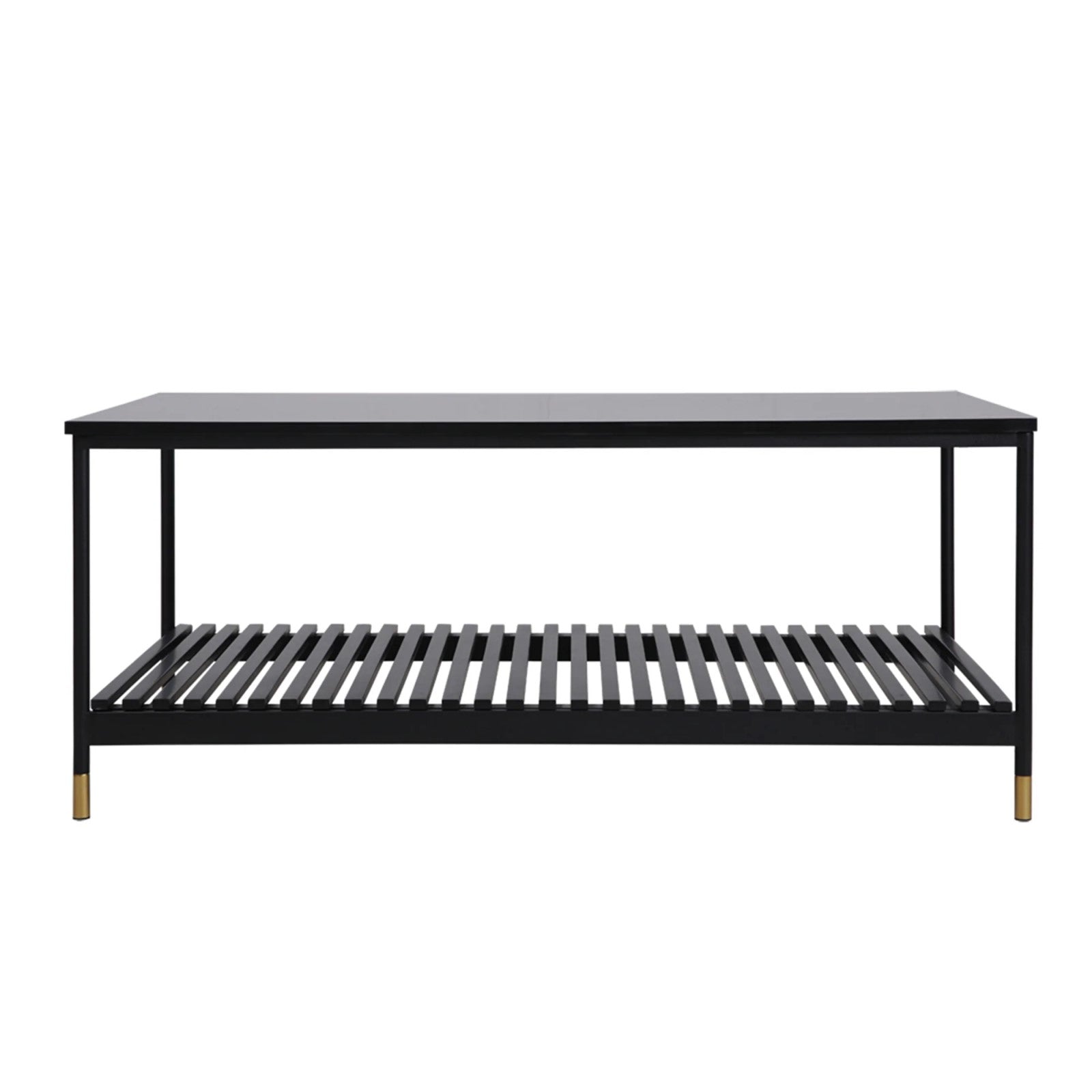 Matte Black Engineered Wooden Coffee Table