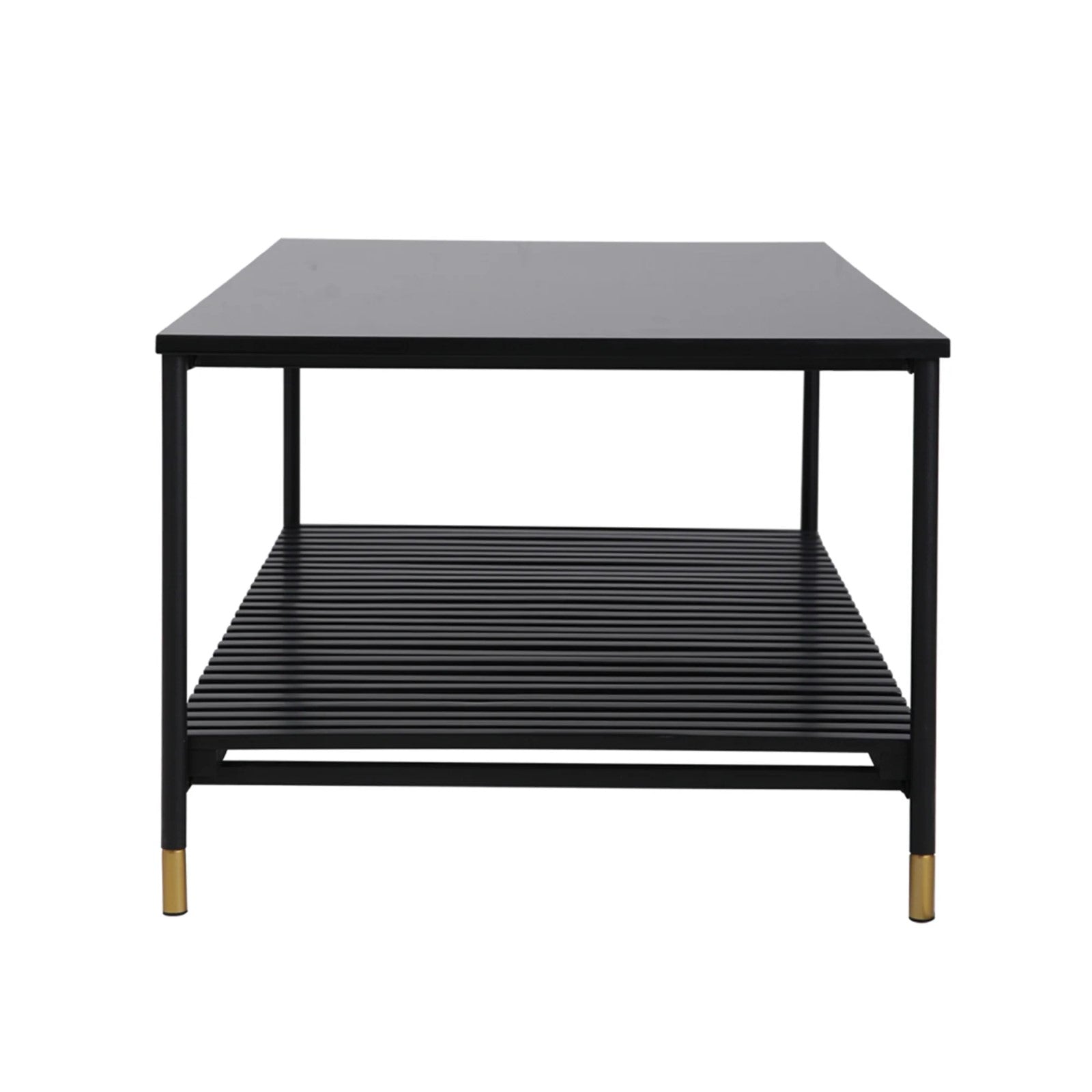 Matte Black Engineered Wooden Coffee Table