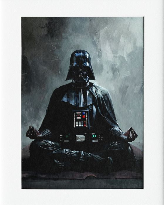 Mediation Darth Vadar Print Wall Decor - 40x50cms