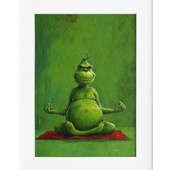 Mediation Grinch Print Wall Decor - 40x50cms