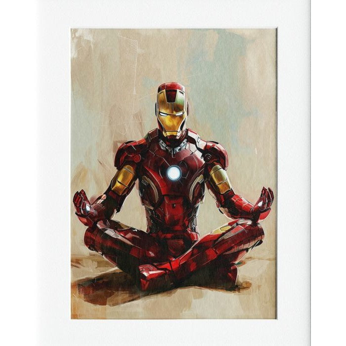 Mediation Ironman Mounted Print Wall Decor - 40x50cms