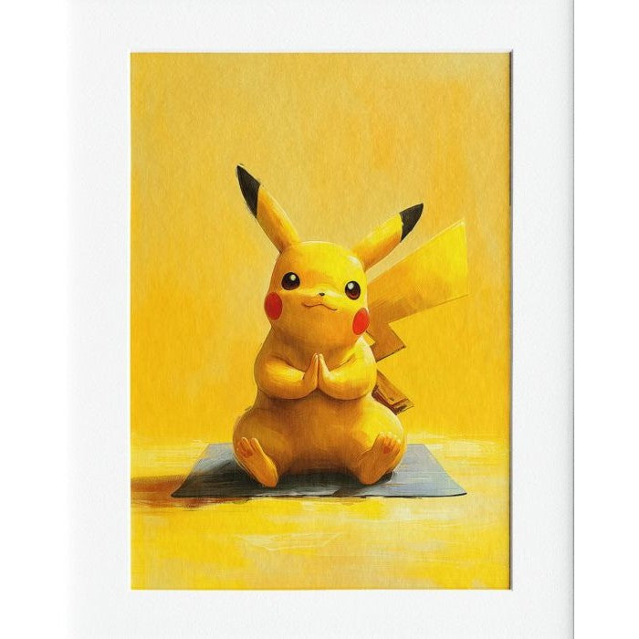 Mediation Pikachu Mounted Print Wall Decor - 40x50cms