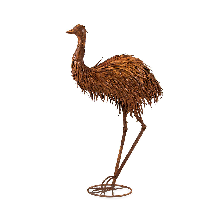 Extra Large Metal Outdoor Decor Emu