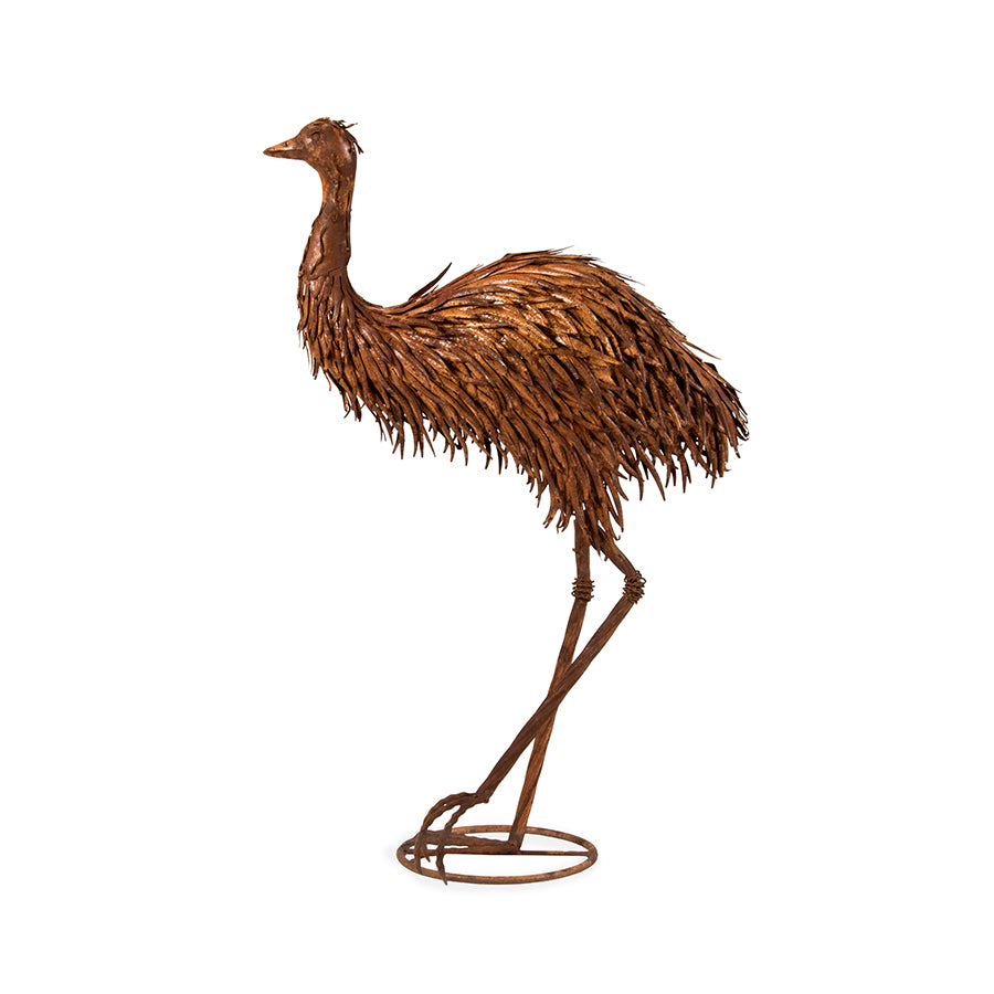 Extra Large Metal Outdoor Decor Emu