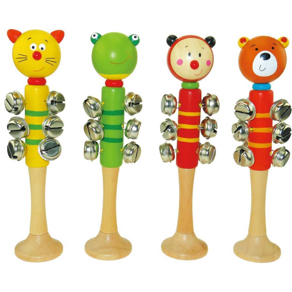 Melody Pals Animal Bell Stick Set  - 4 Piece Musical Fun