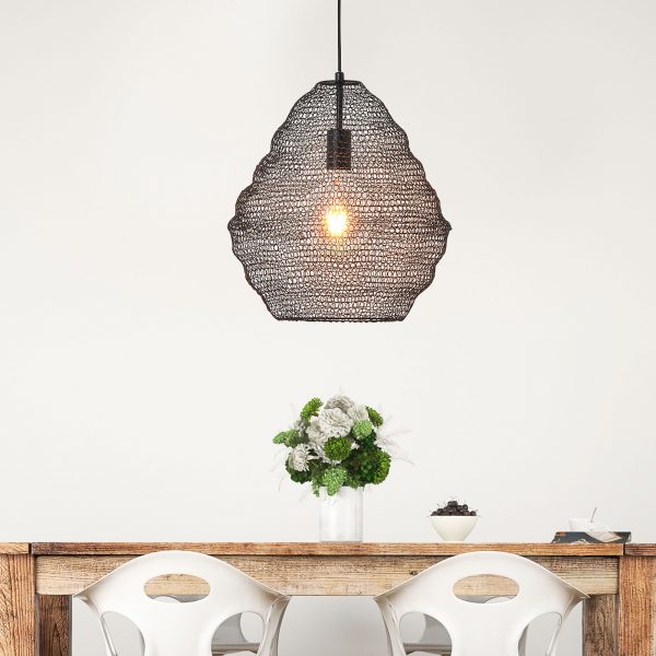 Mesh Basket Style Shade Pendant Lamp (Available in 3 Sizes)