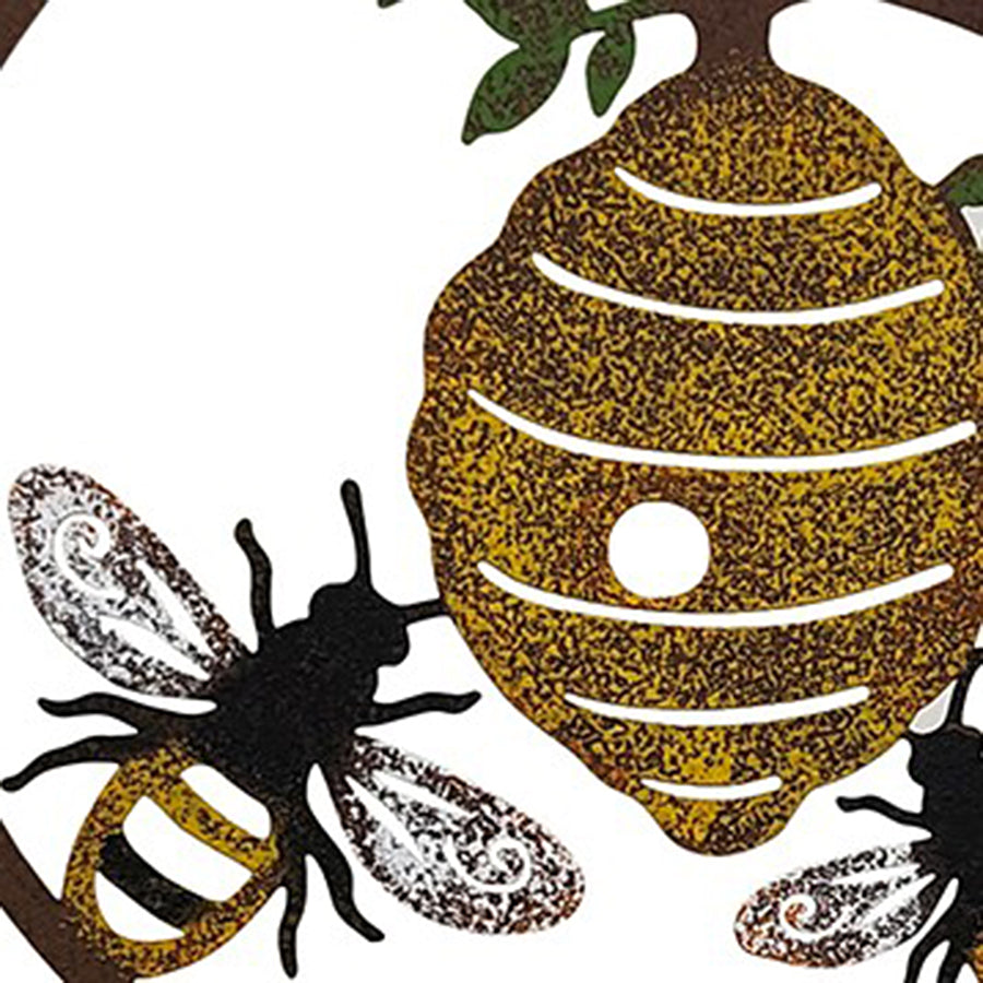 Metal Bee Laser-Cut Hanging Bell - 65cms