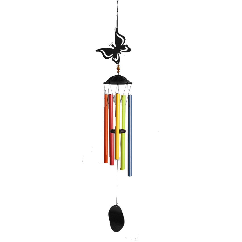 Metal Butterfly Rainbow Wind Chime