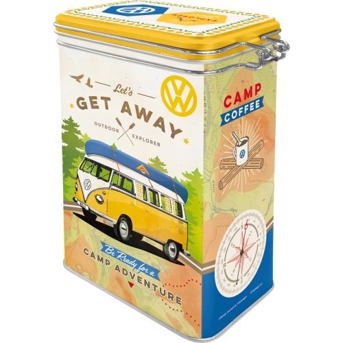 Metal Clip Top Storage Box VW Bulli - Let's get Away!