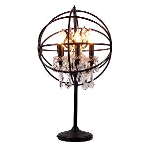 Metal Crystal Chandelier Table Lamp - 76cms