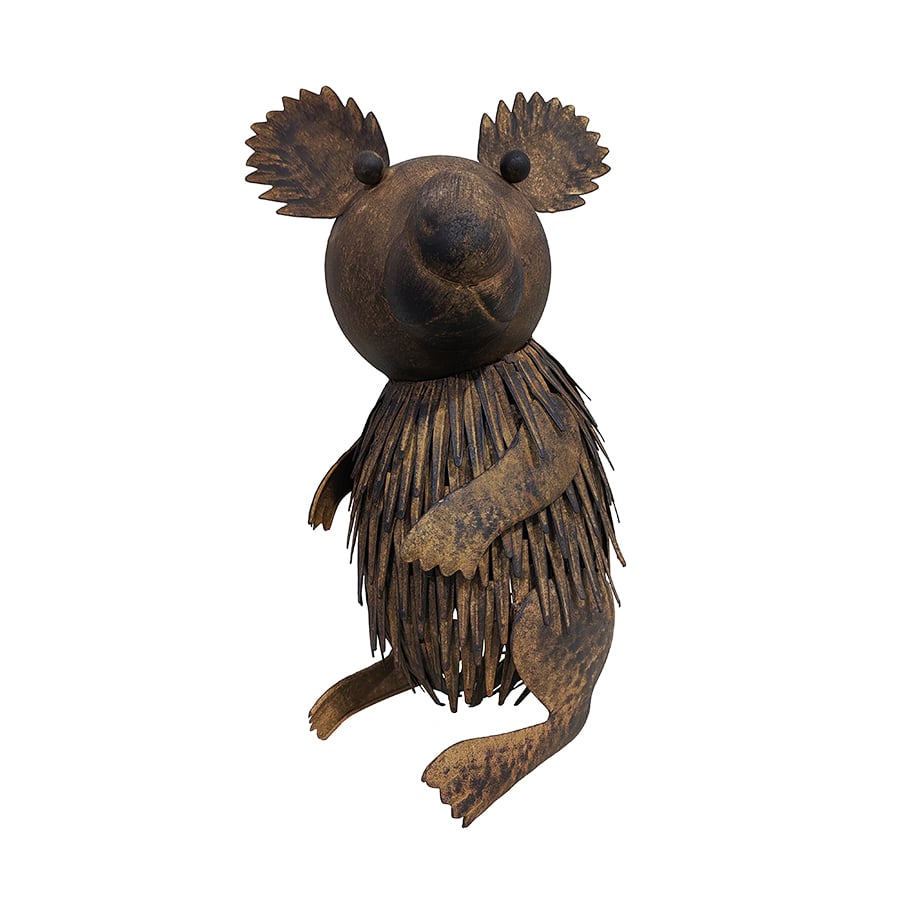 Metal Cute Koala Decorative Statue - 26x20.5x40cms